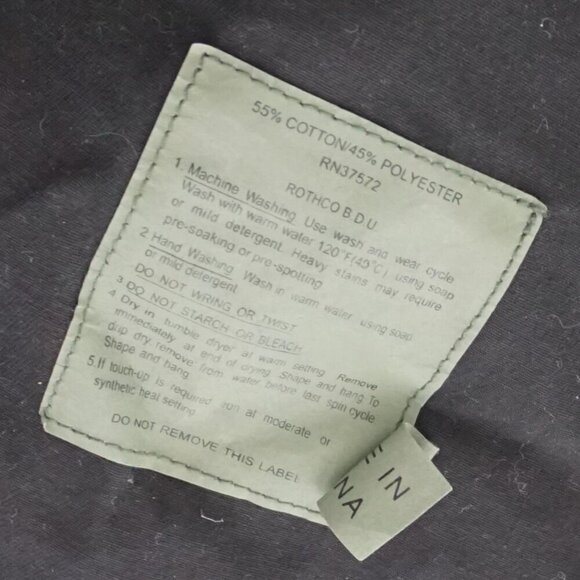 Rothco BDU Black Military Issue Button Up Canvas Cotton Utility Jacket XL - Picture 11 of 13